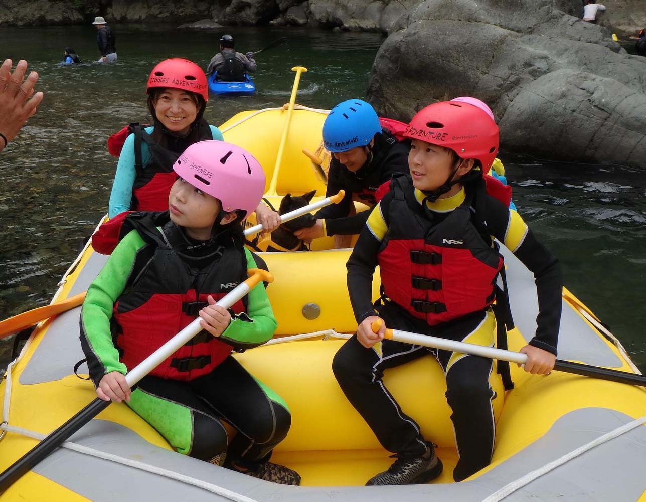 みなかみ ファミリーラフティング, minakami family rafting with kids, 子供と一緒にみなかみラフティング